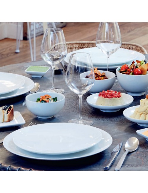 6 DEGRENNE White Modulo Plates - 2 sizes