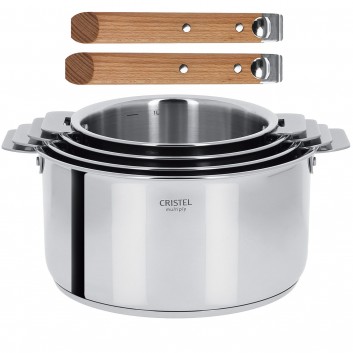 CRISTEL set 4 Casteline Cristel 2 handles - 3 finishes