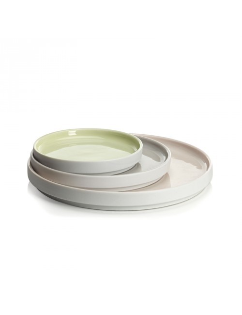 DEGRENNE 4 Plates La Vaisselle de l'ECONOME - 4 colors 3 sizes