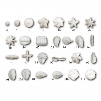 Set of 26 stainless steel fine sockets, for decoration purposes