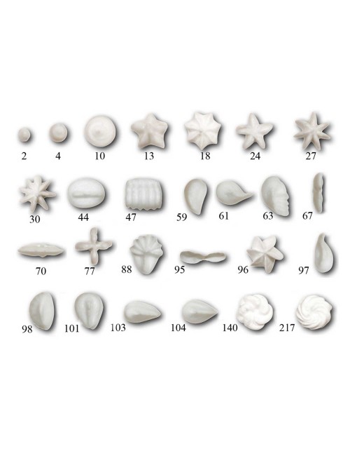Set of 26 stainless steel fine sockets, for decoration purposes