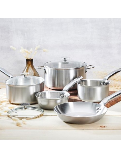De Buyer Alchimy set 8-piece Frying Pan Saute Pan Saucepan and Stewpot