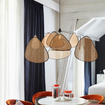 Market Set Hanging Lamp Screen XL Cane