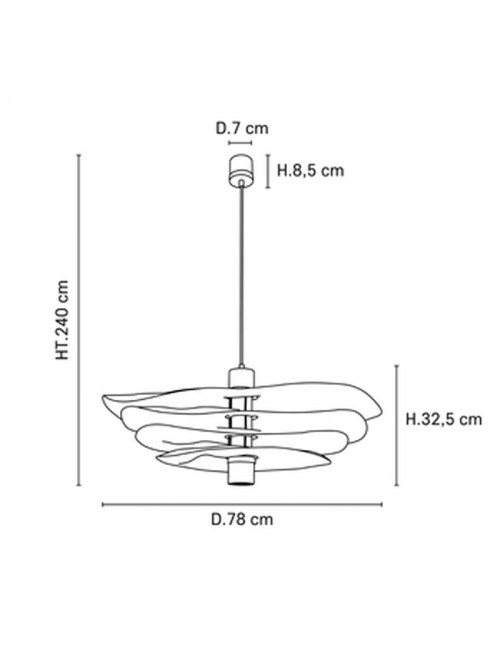 Market Set Hanging lamp Rivage 2l L