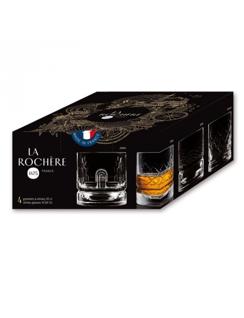 La Rochère 4 Whisky Glasses Set Dandy