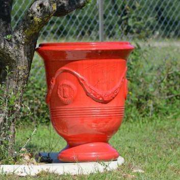 Terre Figuière Red glazed Anduze vase - 4 sizes