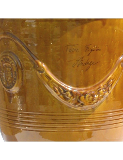 Terre Figuière Anduze vase enamelled honey  - 4 sizes