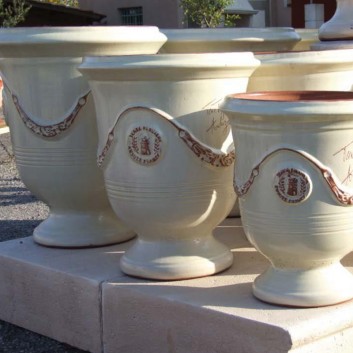 Terre Figuière Anduze vase enamelled ivory - 4 sizes