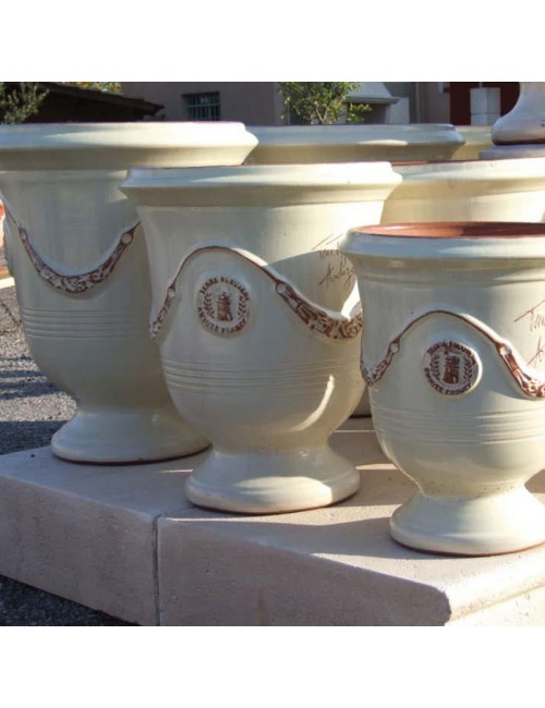 Terre Figuière Anduze vase enamelled ivory - 4 sizes