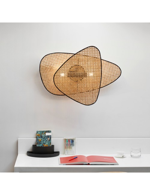 Market Set Wall Lamp Screen 2l Cane - 2 colors