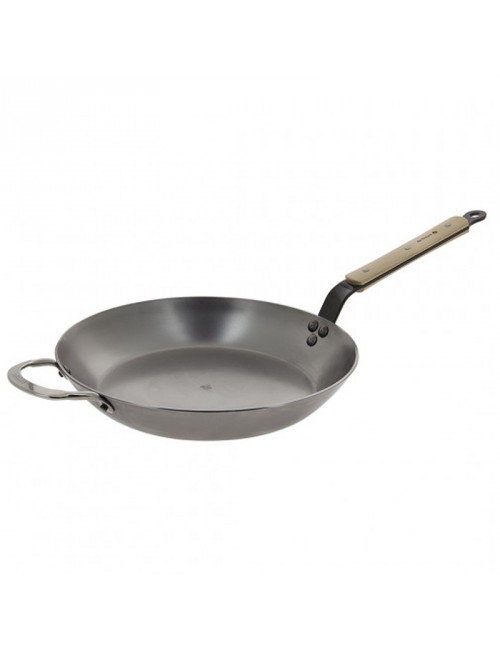 De Buyer Minéral B wood steel pan - 5 sizes