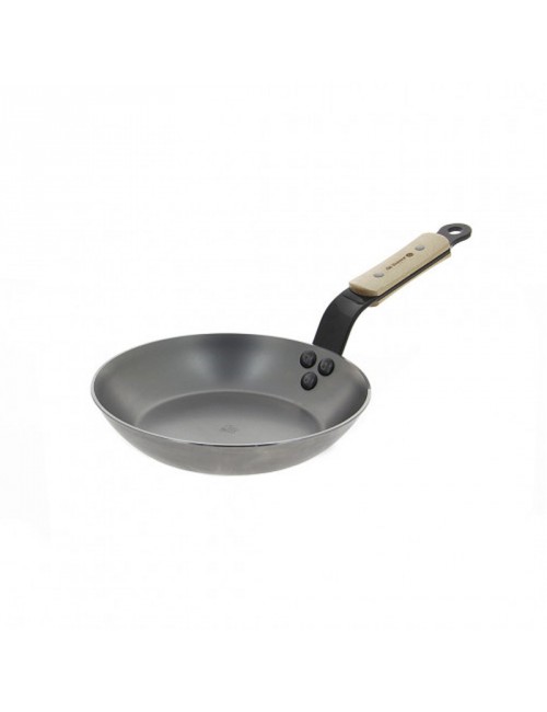 De Buyer Minéral B wood steel pan - 5 sizes