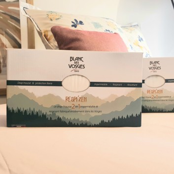 Blanc des Vosges Respi'Zen fitted sheet - 8 colors 9 sizes