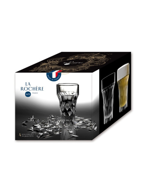 La Rochère 4 Silex beer glasses mugs set