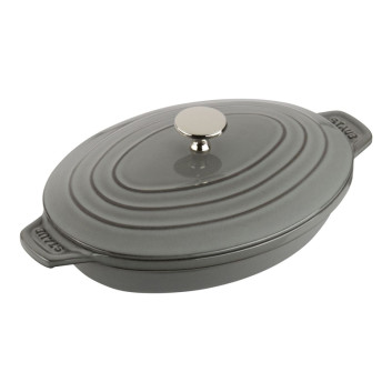 STAUB Hot plate cast iron 23cm graphite grey