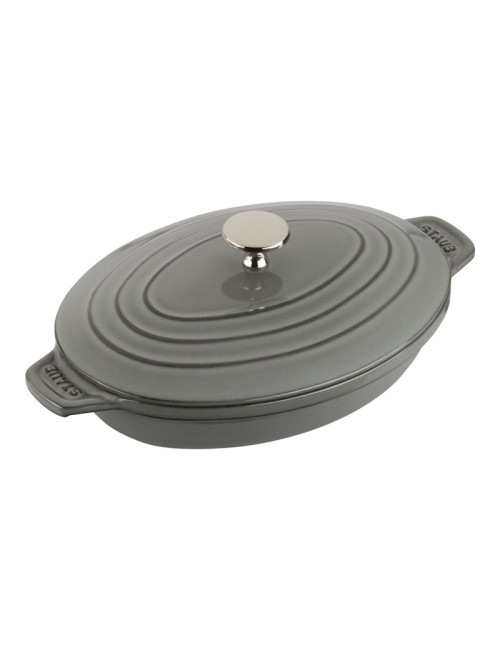STAUB Hot plate cast iron 23cm graphite grey