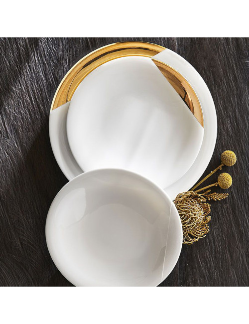 6 Degrenne SD One gold plates - 2 sizes