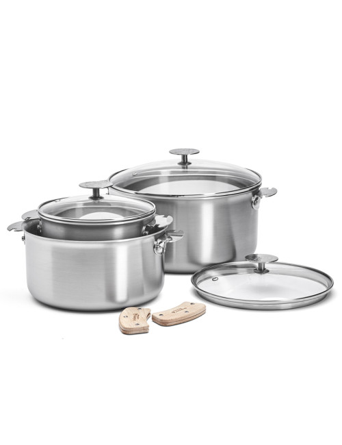 De Buyer Alchimy Loqy Set of 3 saucepans 7 pieces