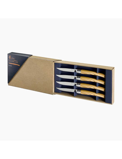 Opinel 4 Olive Wood Table Knives