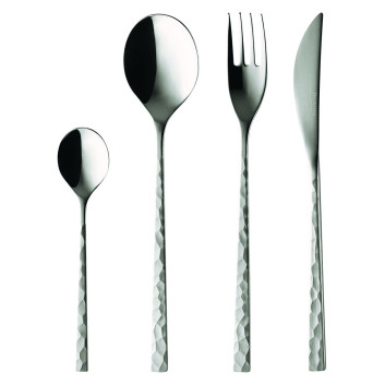 DEGRENNE Fuse Hammered 24pcs Stainless Steel Cutlery