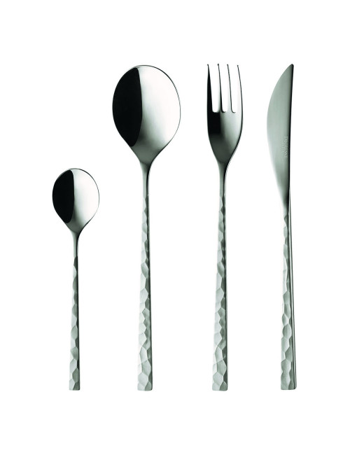 DEGRENNE Fuse Hammered 24pcs Stainless Steel Cutlery