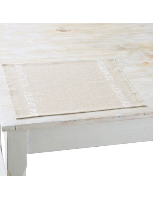 6 placemats Bon Appétit Charvet 100% linen - 9 colors