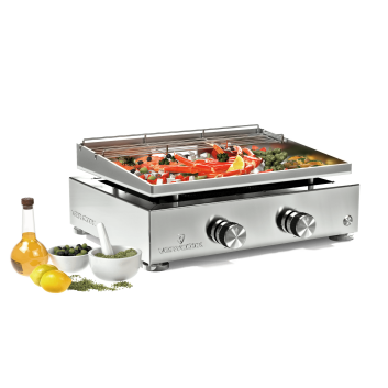 Plancha Simplicity Verycook 2 burner stainless steel plate - 6 colors