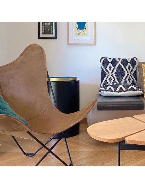 AIRBORNE AA Butterfly Lodge split leather armchair