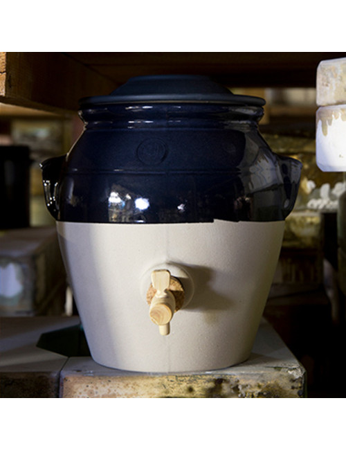 Digoin stoneware 3L vinegar pot with tap