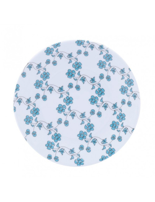 Deshoulières 6 blue flowers plates - 4 sizes