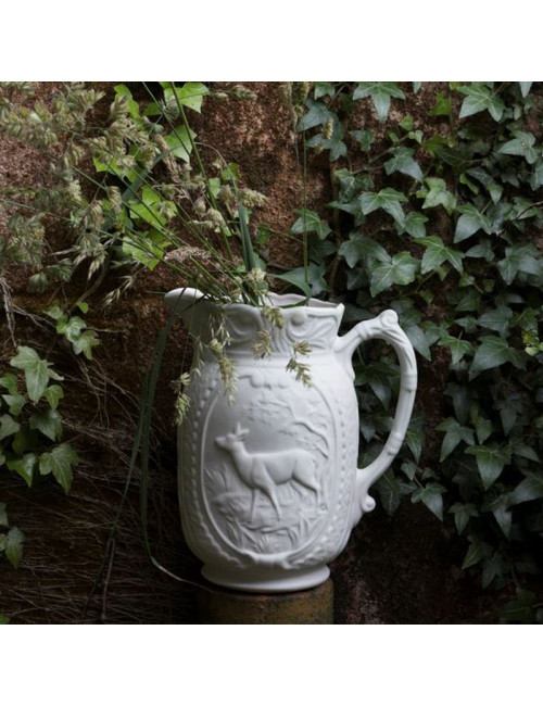 Digoin Deer vase pitcher in sandstone - 2 colors