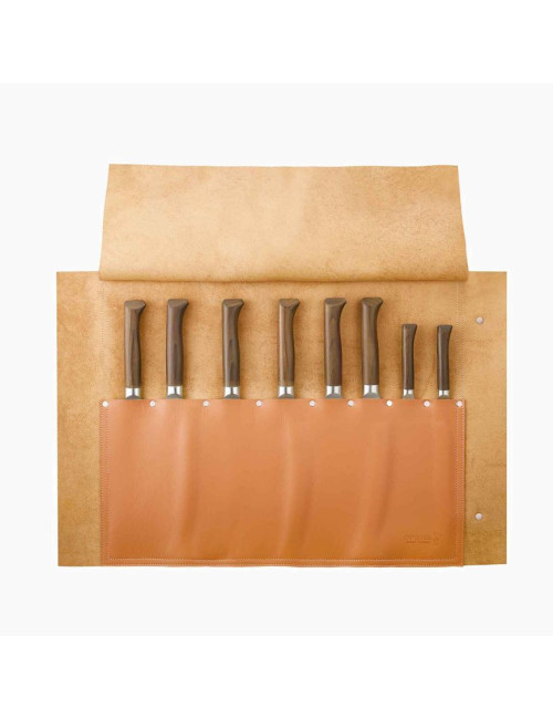 Opinel Leather storage mat for 8 knives