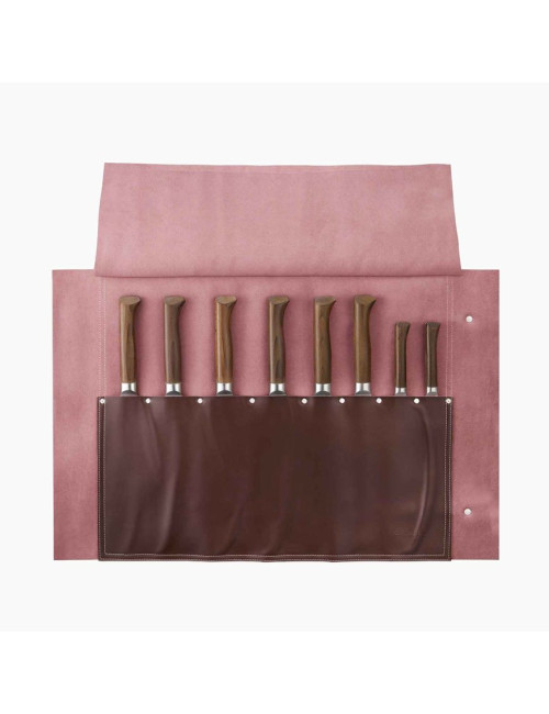 Opinel pu leather storage mat for 8 knives