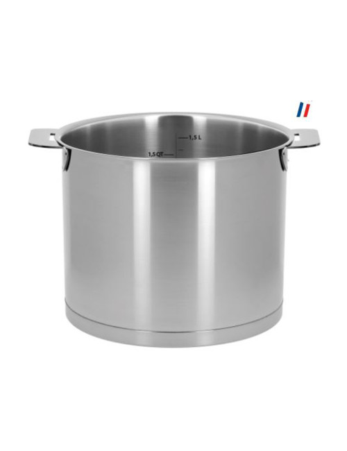 Strate Cristel high stainless steel saucepan 14cm