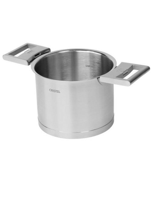 Strate Cristel high stainless steel saucepan 14cm