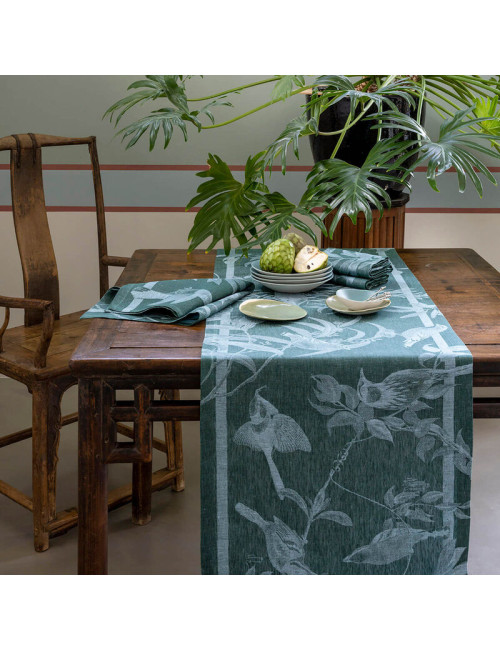 Le Jacquard Français Volière table runner - 3 colors
