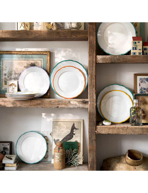 Degrenne 6 Reminiscence plates colors - 3 colors 2 sizes