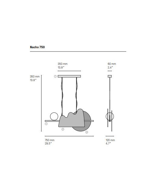 CVL Nacho pendant lamp - 2 sizes 4 finishes
