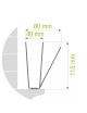Oisipic 80 bird spikes - 25 linear meters