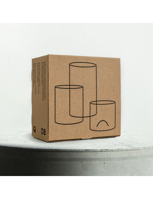 Q DE BOUTEILLES 4 short drink glasses - 2 colors