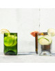Q DE BOUTEILLES 4 long drink glasses - 2 colors