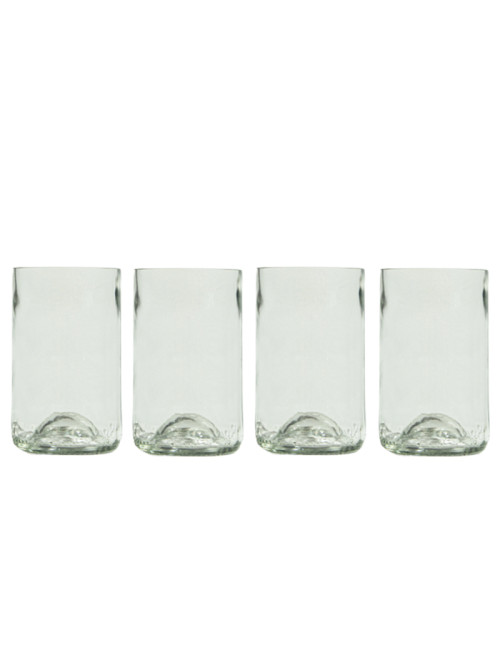 Q DE BOUTEILLES 4 long drink glasses - 2 colors