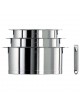 Cristel Set of 3 Strate saucepans + 1 removable Zenith handle