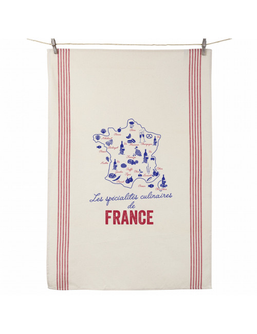 Tea towel Léon Specialties Tissages de l'Ouest cotton