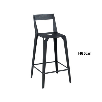 Valence snack stool with backrest H65cm CARRIER - 28 colours
