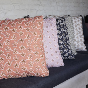 Turpault Cushion cover FLOWERS 45x45cm - 5 colors