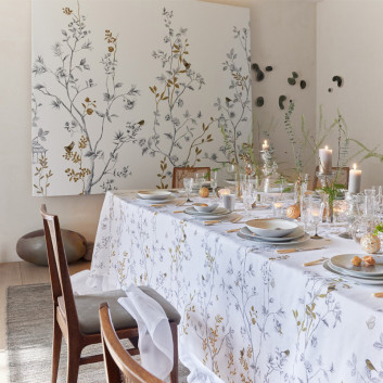 Turpault Tablecloth MESANGES 100% linen - 3 sizes