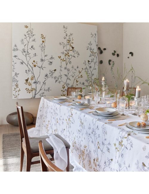 Turpault Tablecloth MESANGES 100% linen - 3 sizes