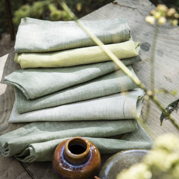Turpault 4 CHAMBRAY towels 100% linen - 4 colors