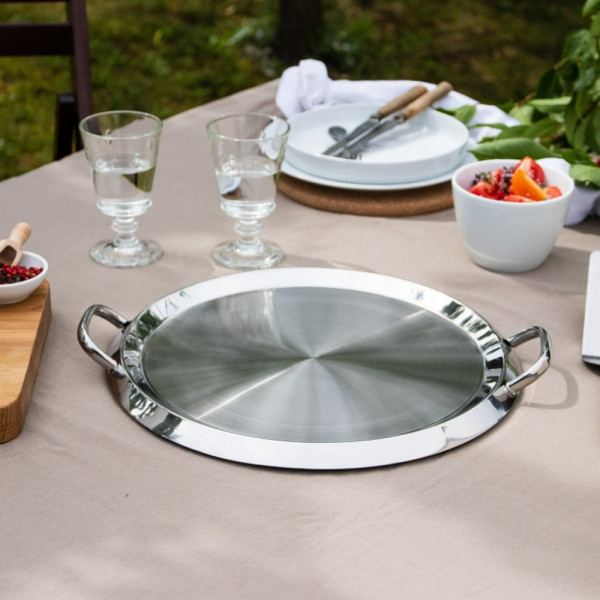 Grill Plancha stainless steel 34cm Cristel
